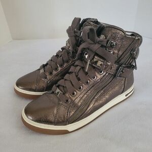 Michael Kors Bronze High-Top Sneakers